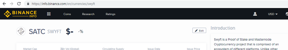 SatoshiCoin_'s tweet image. News: We are pleased to announce that #SWYFT has been approved for the Binance V Label listing, @Binance_Info, and is now live on Binance Info: 
info.binance.com/en/currencies/… #CryptoHunter