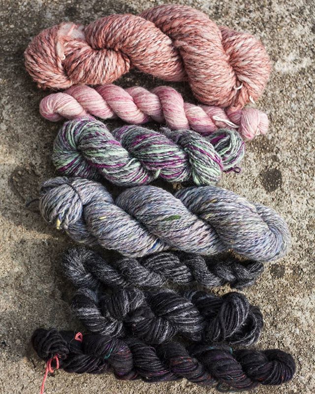 My collection of handspun yarn from fiber artist <a href="/aliona/">aliona</a>.nova. Anyone fancy a luxury hand knitted slippers made of 70% recycled fiber and wool? I'll be more than happy to knit it for you!
Should I add some to my Etsy shop?
Let me know down below ❤
•
… bit.ly/2JbmNWr