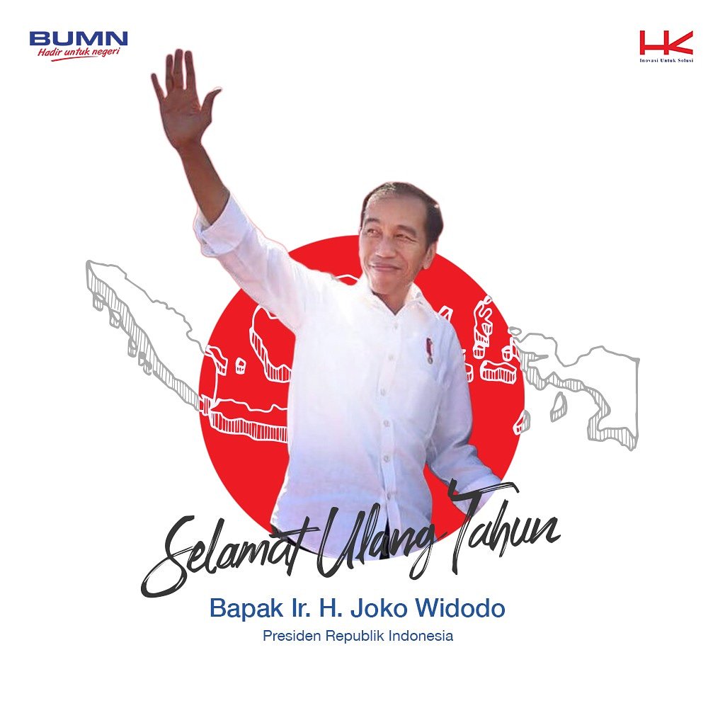 HutamaKarya's tweet photo. Kerja! Kerja! Kerja! Semangat kerja Pak @Jokowi menjadi inspirasi kami dalam  membangun negeri. 

Dirgahayu Bapak Presiden Republik Indonesia!

Semoga selalu diberikan kekuatan dan kesehatan untuk terus berkarya memajukan Indonesia.

#HutamaKarya #HK #IMVID #InovasiUntukSolusi https://t.co/DFB3qafADc