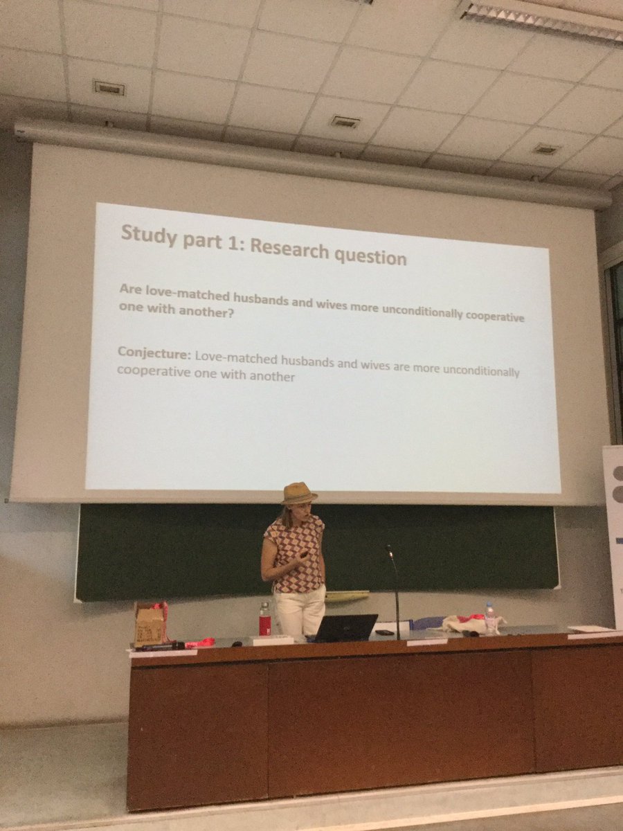 ldenant's tweet photo. Plenary session by Abigail Barr at ASFEE 2019 at @TSEinfo about Love and Marriage. Experimental Evidence that intra-household decisions are non-cooperative #asfee https://t.co/33DGqg03WA