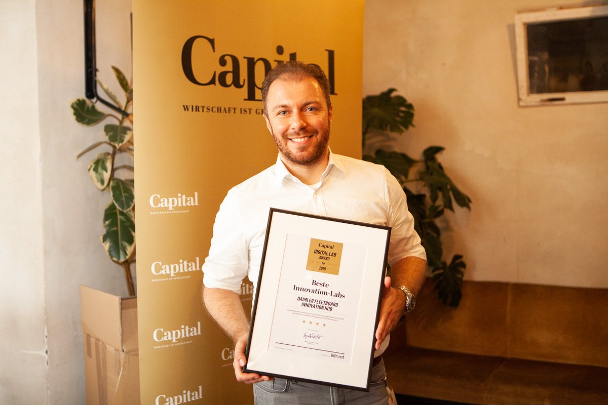 HaraldMarx's tweet photo. Excited, super happy & mainly beyond proud of the whole
@FBinnovationhub team to win & defend our title as one of Germany's best #digilabs in the study by @capitalMagazin & @InfrontHamburg
#digitlab #labaward @Fleetboard @FleetboardLog @DaimlerTruckBus
(photos: N. Heinisch) https://t.co/BGd6hCAVQg