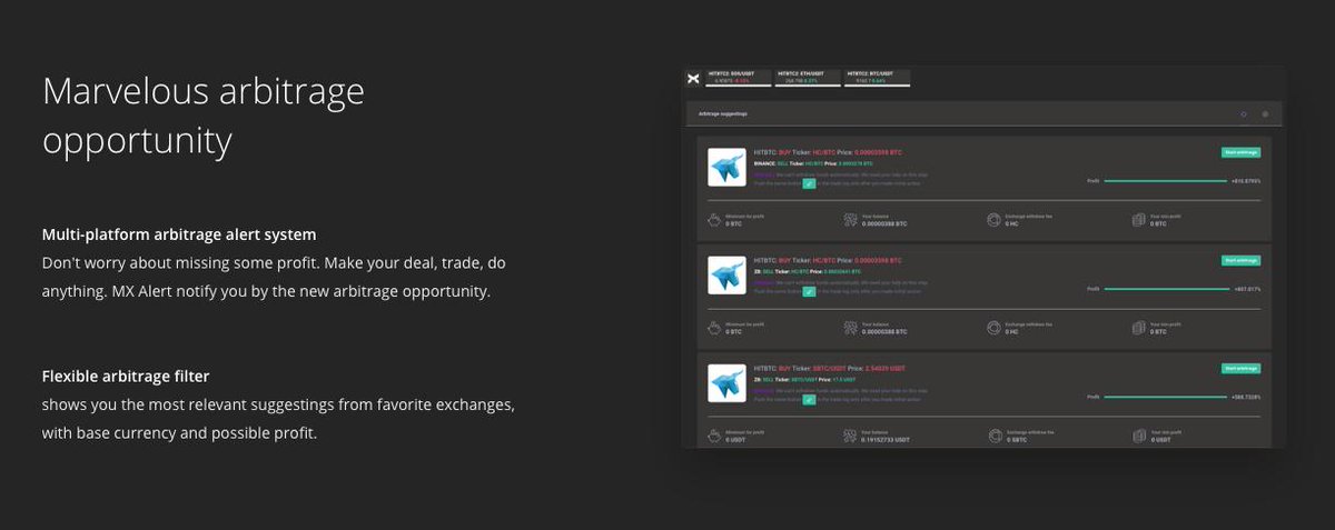 540 people tried yesterday #BEEQB | #MX #Arbitrage from the list immediately disappeared very magical options. But the holiday comes to us every 10 seconds. There are still pairs with a profit of more than 100%.
app.beeqb.com/arbitrage - the service is still free.