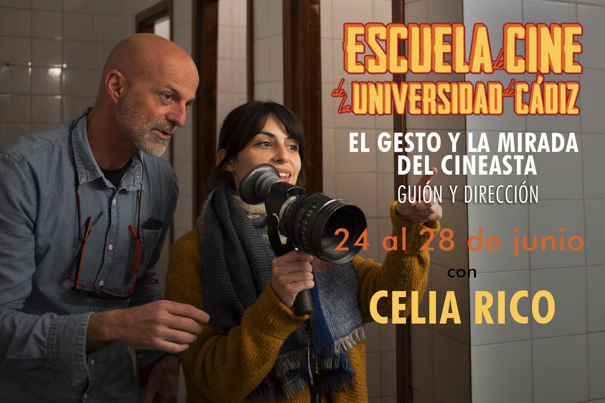 La semana que viene tendremos un nuevo, y último, curso. El gesto y la mirada del cineasta con #CeliaRico, directora de #Viajealcuartodeunamadre. 
👇¡Aprovecha este final de curso de la mejor manera!👇
Inscripciones: celama.uca.es / 629 55 58 96
