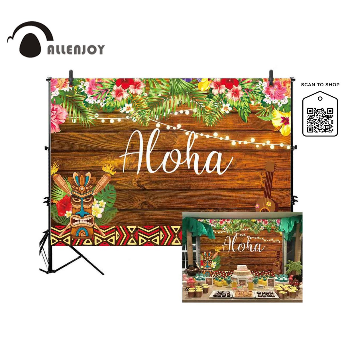 Aloha Beach Wooden Backdrop ! ! !
Crazy for Summer Party!
Let’s scan to shop!
#hawaii #hawaiibirthday #summer#summerbanner#partybanners #hawaiidecoration #hawaiiparty #hawaiibanner #tropicalcake #girlsbirthday #moanadesign #ALOHA #partysupplies #allenjoy #allenjoybackdrop