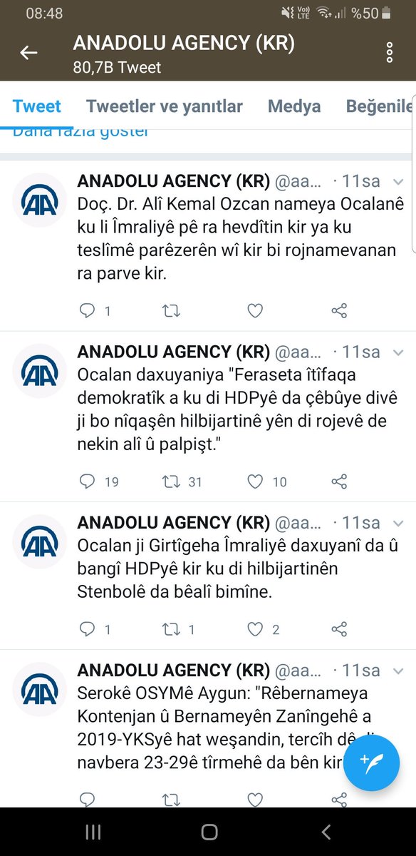 Anadolu Ajansi'nin Türkçe servisine göre Abdullah Öcalan 'teroristbasi', Kürtçe servisine göre sadece Öcalan... 
Diyeceklerim bu kadar....