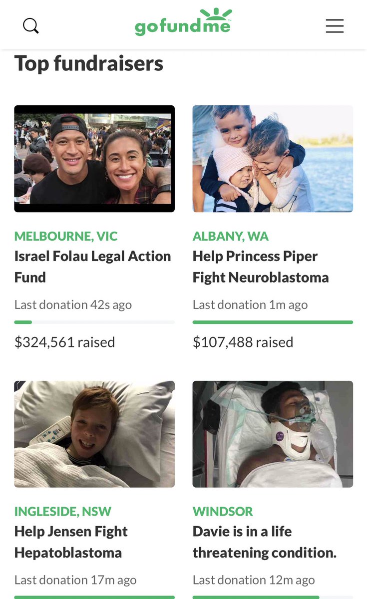 ‘I’ve got the fight of my life’ he says as his <a href="/gofundme/">GoFundMe</a> page is next to a 1 year old with cancer, above a 9 year old with a 1 in a million illness &amp; across from a guy with no family found collapsed with a brain haemorrhage.. warped perception of what ‘fight for your life’ means