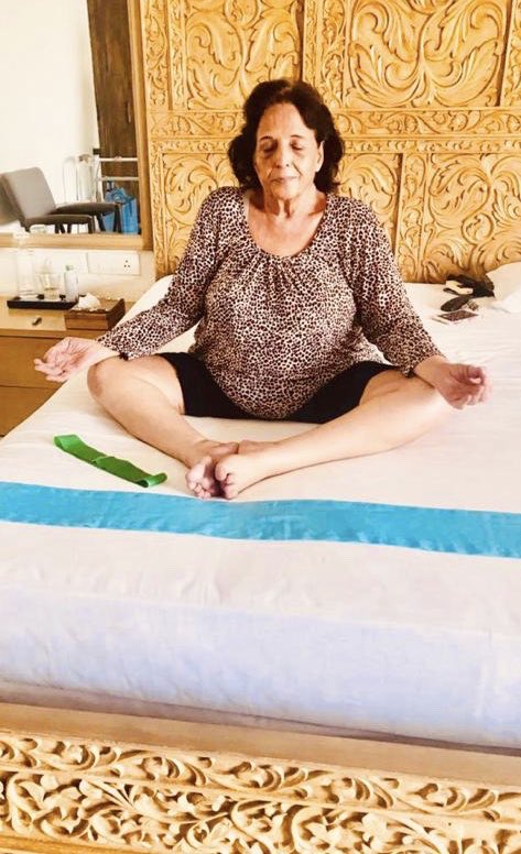 Sharing something I’m extremely proud of...post her knee surgery at the age of 75, my mother started doing yoga and now it is part of daily routine, improving one day at a time🧘🏻‍♀️ #NeverTooLate #BreatheInBreatheOut #InternationalDayOfYoga