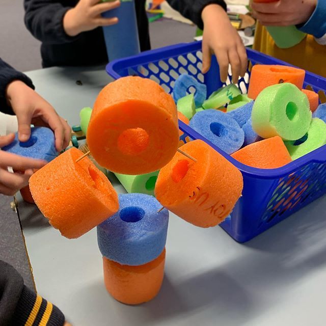 Learn_with_Play's tweet photo. Pool noodle and toothpick constructions. Seems easy enough until the children realise how balanced they need to make them if they want their structure to stand alone. Simple materials, challenging fun. #lookoutsidethebox #playmatters #learnwithplay https://t.co/Axky6fAdDE https://t.co/4CJzE8UEkM