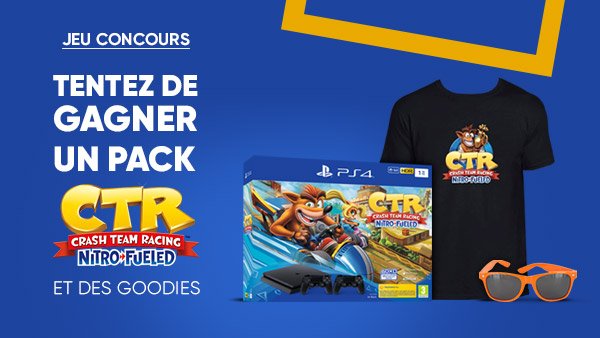 JEU CONCOURS 🎁| Pour fêter le retour de <a href="/CrashBandicoot/">Crash Bandicoot</a> dans #CrashTeamRacing Nitro Fueled 🚗, on vous offre ce magnifique pack 😍. Pour participer ➡ RT + Follow <a href="/Fnac/">Fnac</a> et on 🤞 ! >> bit.ly/2wYnJYv
