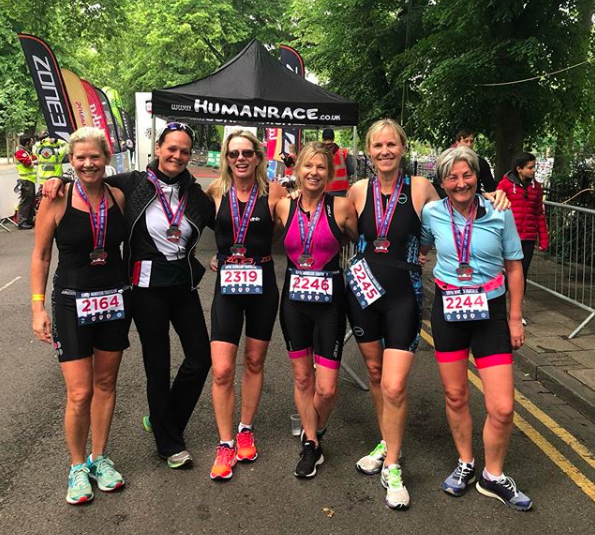 olddog2019's tweet photo. Massive shout out and congratulatory hug to these wonderful women. All over 55, they completed their first ever triathlon on Sunday at #royalwindsortri. Inspired by #bbctripod they smashed it!  You are all absolutley brilliant! 
#triathlon
#livetotri
#swimbikerun
#triathlete https://t.co/xWrZ7eH1EU