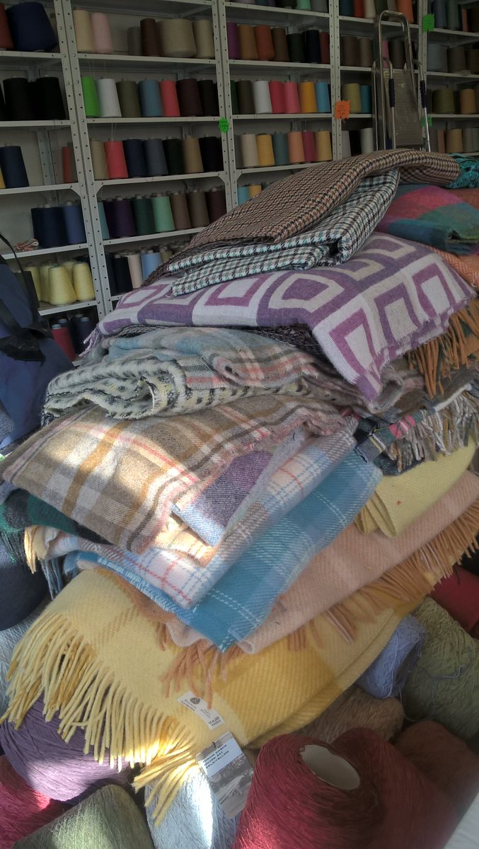 We have some nice finished woollen pieces in stock with lots of possibilities for the creative.   Cheaper than then the price of component yarn too!