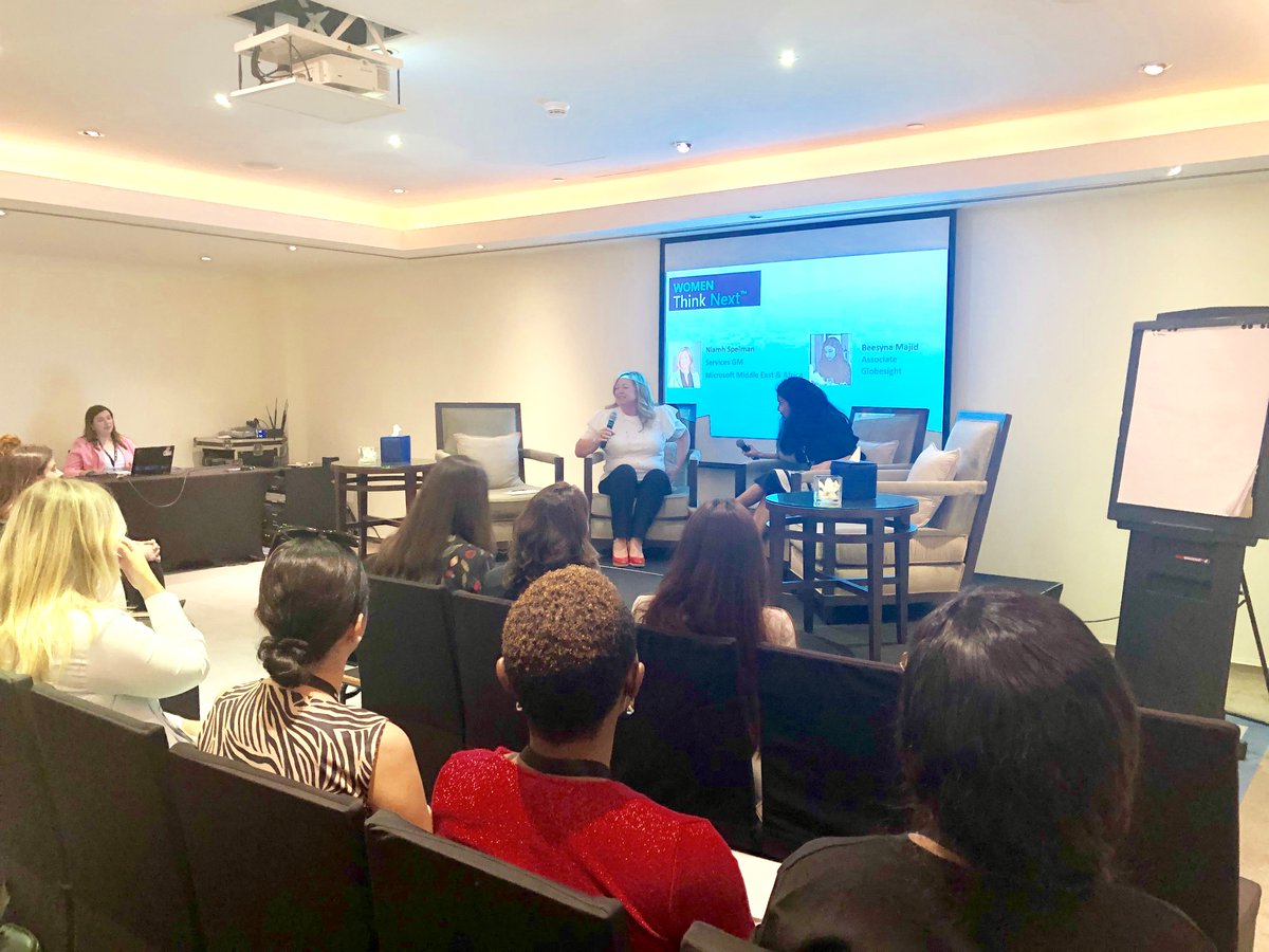 Microsoftea's tweet photo. #Microsoft held the second edition of the ‘Women Think Next’ networking event in Dubai, where professional women gathered to discuss the impact of technology, inclusion, and a growth mindset. @MicrosoftWomen #WomenThinkNext #TechRoots #CodessEvent https://t.co/yMAjbAiS5g