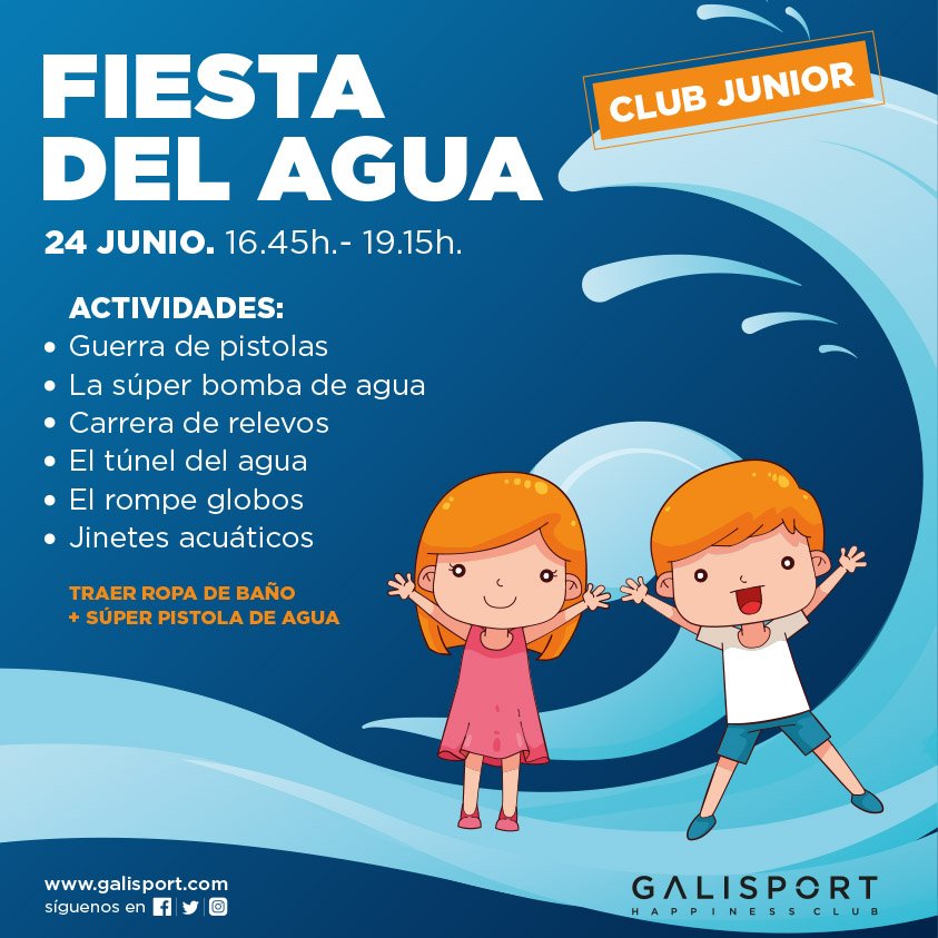 ¡Fiesta del Agua en el Club Junior!
El 24 de junio celebramos con nuestros pequeños la llegada del verano 🌞😎
