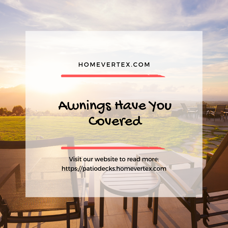 homevertex's tweet photo. Awnings Have You Covered

Visit our website to read more info on awnings:
https://t.co/pGjc0Zdg3O

#homevertex #patiodeack #awnings https://t.co/DqF0X6fxSD