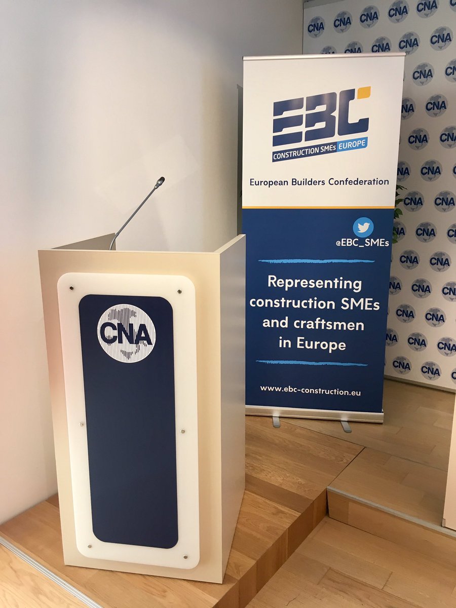 EBC_SMEs's tweet photo. Everything’s ready for our 🇪🇺 Annual Conference 2019: #PublicProcurement - how to improve access for #ConstructionSMEs ?
É tutto pronto per la conferenza 🇪🇺 annuale del 2019: #AppaltiPubblici - come migliorare l’accesso per le #MPI edili?
#EBC_Congress https://t.co/9aFvEZRscB