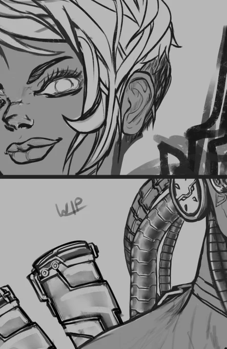 WIP for a thing~
[Oh man, work's about to become 6 days a week~XoX~, the struggle to find time to draw is getting real] 
