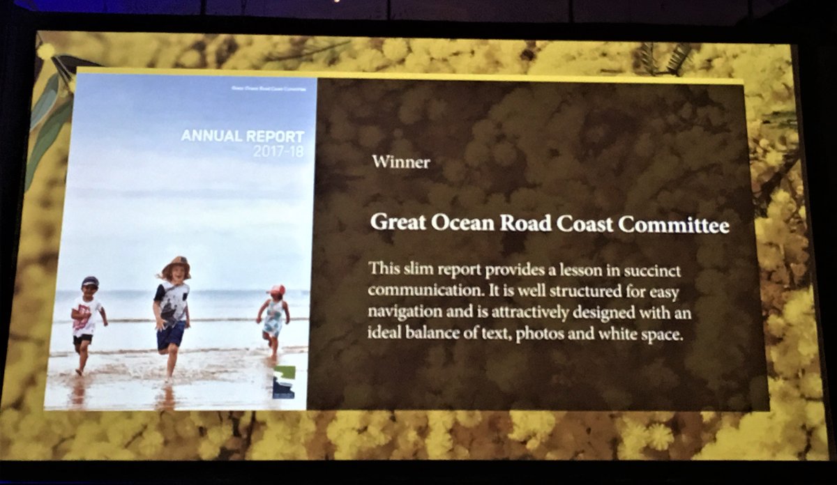 At the <a href="/ARAwards/">Aus Reporting Awards</a> this week the Great Ocean Road Coast Committee won the Communication Reporting Award (public sector) and proudly received an ARA Bronze Award for overall reporting excellence. Thanks to our friends at <a href="/fluid_group/">Fluid</a> for all of your help.