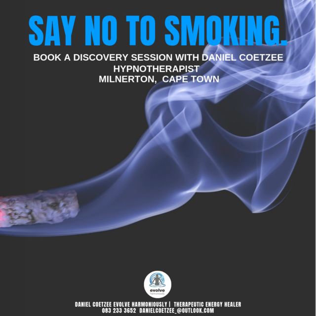 DanielCoetzee_'s tweet photo. Say no to smoking with the help of a Hypnotherapy session with Daniel Coetzee!
danielcoetzee_outlook.com
#danielcoetzee #theraputicenergyhealer #hypnotherapist #hypnotherapy #mindpower #takecontrolofyourmind #mindfulness #capetown #evolveharmoniously #evolvespiritually https://t.co/34qiNx05TR