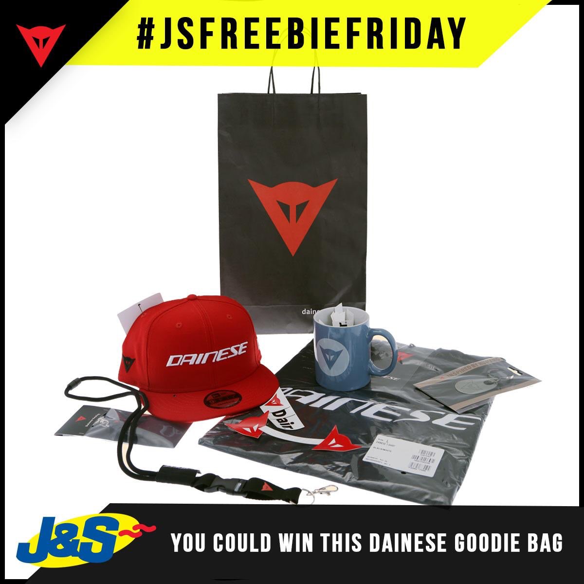 js_accessories's tweet photo. ITS BACK!!!!! #JSFREEBIEFRIDAY follow us on Twitter and retweet this post for a chance to win this Dainese goodie bag! You can also enter on Facebook and Instagram (to triple your chances) winner announced on Tuesday June 25th! #competition https://t.co/kacLJr8dbj