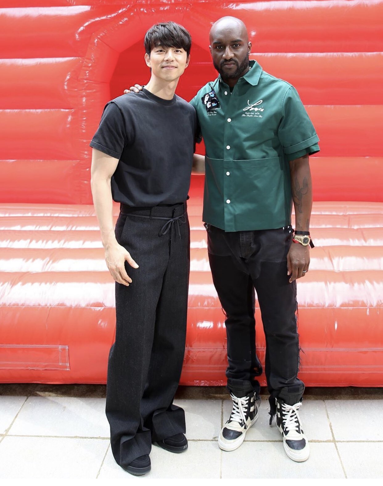 Djin Ing Tan on X: Actor Gong Yoo and Virgil Abloh, Artistic Director of  men's wear at Louis Vuitton [Vogue Korea]    / X
