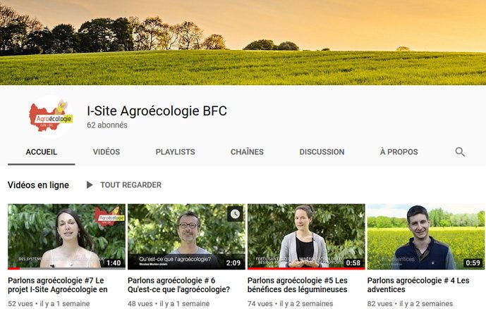 INRAE BFC Dijon (@inrae_bfc_dijon) on Twitter photo Le saviez-vous ? Le projet ISITE <a href="/AgroecologieBFC/">I-SITE Agroécologie en BFC</a> a maintenant sa chaîne YouTube ! Dans de courtes interviews vidéo intitulées « Parlons #agroécologie », des #chercheurs, des techniciens ou des agriculteurs expliquent leur contribution à ce projet. url.inra.fr/2X2QMtr Le saviez-vous ? Le projet ISITE <a href="/AgroecologieBFC/">I-SITE Agroécologie en BFC</a> a maintenant sa chaîne YouTube ! Dans de courtes interviews vidéo intitulées « Parlons #agroécologie », des #chercheurs, des techniciens ou des agriculteurs expliquent leur contribution à ce projet. url.inra.fr/2X2QMtr