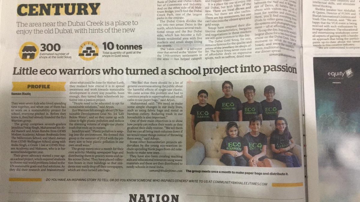 KNargish's tweet photo. ‘People need to be educated to opt for sustainable solutions,’ - Words of wisdom from one so young @DxbModern. Our world is in safe hands if this is what our youth think....#sustainable-solutions #UNSustainableGoals https://t.co/CnKdlDpjIx