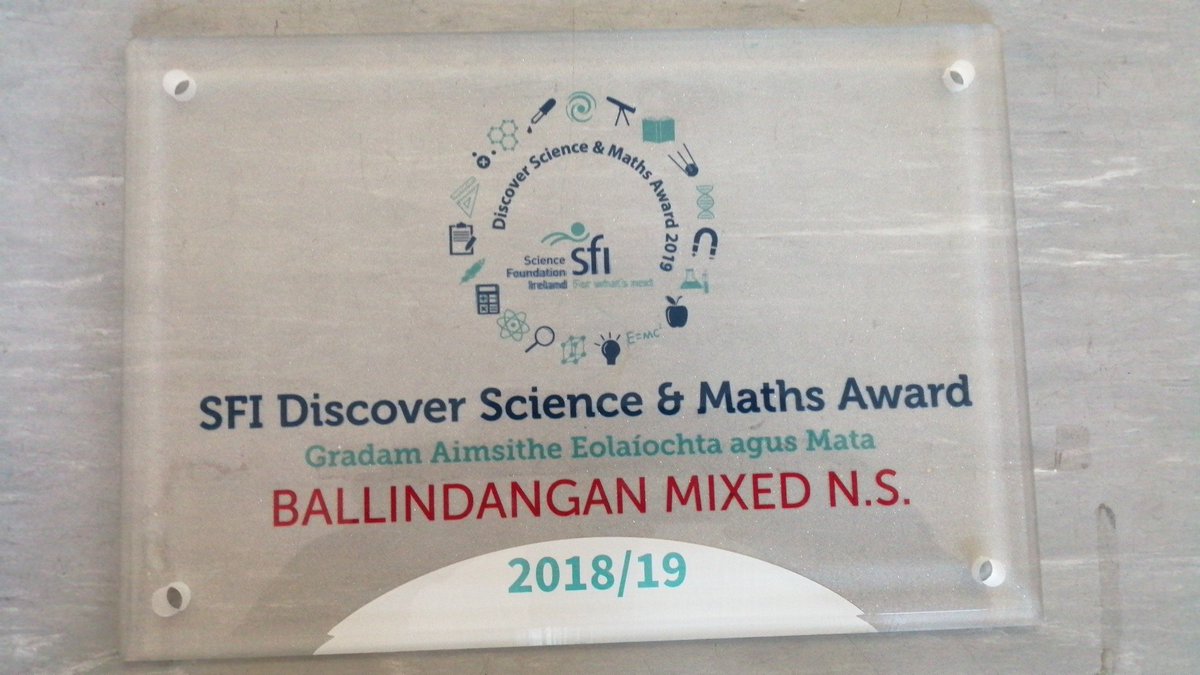 Delighted to receive the SFI Science and Maths Award this year. Thanks to all those who helped out!