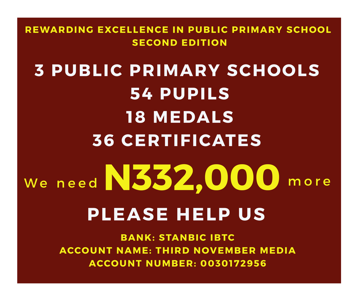 MyGbagada's tweet photo. Hello guys, we need your support for #REPPS2.
Let's reward excellence together.
No amount is too small, please help us. https://t.co/vdh5QeLmsM