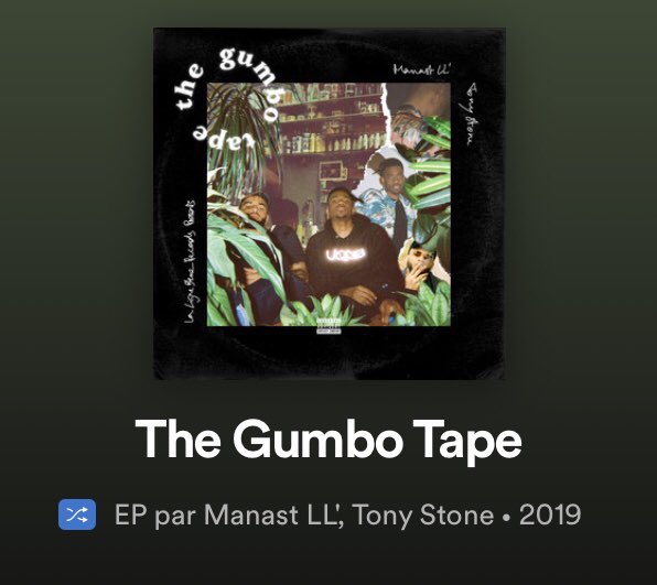 lalignebleuerec's tweet photo. The Gumbo Tape is now available everywhere ! #ManastLL @TonyStonr 🌴👏🏼 https://t.co/kr3YhAqQ2i