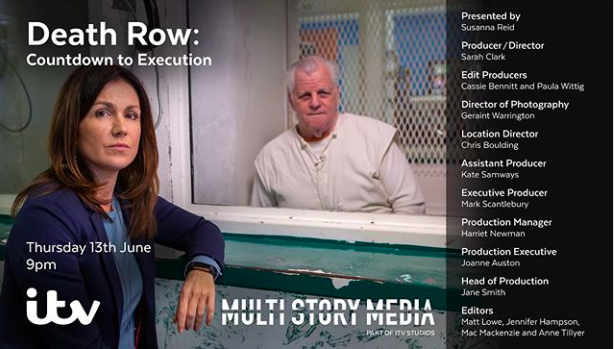 LinklineCrew's tweet photo. Reaching it's powerful conclusion last night @geraintwarring #geraintwarrington #dop #lightingcamera #linklinecrew #cameracrew #deathrow #countdowntoexecution concluded on #itv last night , now available #itvplayer https://t.co/QXEm1puJm8