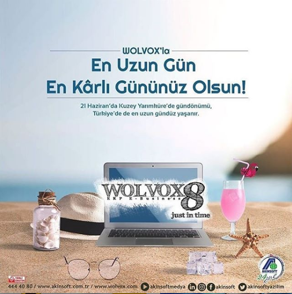 WOLVOX’la En Uzun Gün En Karlı Gününüz Olsun! 
Detaylı bilgi: 0422 323 91 99
#21haziran #21june #gündönümü #enuzungün #longestday#summer #yaz #holiday #robotics #future #technology #yerli#yazilim #software #yerliüretim #program #wolvox #akinsoft