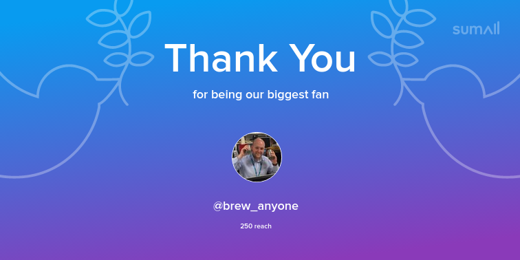 Our biggest fans this week: brew_anyone. Thank you! via sumall.com/thankyou?utm_s…