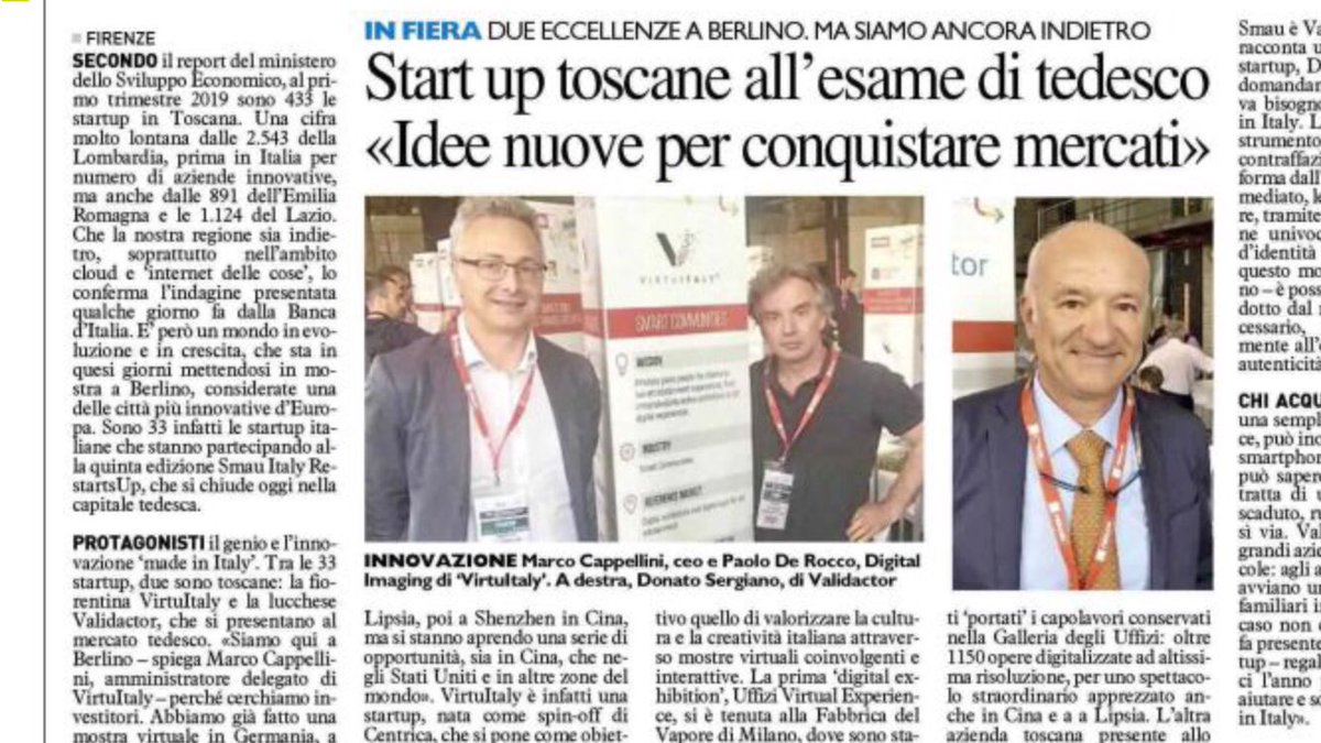 m_cappellini's tweet photo. #SMAU Italy RestartsUp in Berlin @VirtuItaly! #Italian #culture #immersive #interactive tech: Uffizi Touch® Cloud https://t.co/P8nelhS7EF Brera Cloud, Renaissance Experience https://t.co/T8eamfONT2 #MadeInItaly #startup @IlDeutschItalia @ITAtradeagency @ItalyinGermany @_mpardo https://t.co/VUYW78NT4R