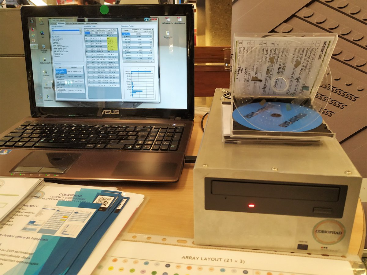 cobiophad's tweet photo. COBIOPHAD at the booth of STRATEC 
Presentation of our COBIOPHAD system: In vitro immediate drug allergy diagnosis 
Lab-on-a-chip &amp; Microfluidics 2019 (Rotterdam)
@COBIOPHAD #invitro #betalactam #allergies @Photonics21 https://t.co/PdBeyn6pZD