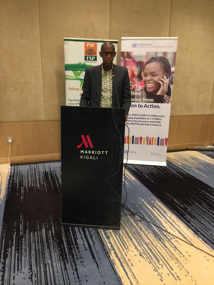 PSF_Rwanda's tweet photo. CEO @GoodRuzibiza " #AfCFTA means a huge market for us that's why we need to have more engagements with policymakers to ensure the elimination of different NTBs that might hinder the successful implementation of this initiative" #AfCFTARwanda @ECA_SRO_EA @TradeMarkEastA https://t.co/alMYiOZHOA