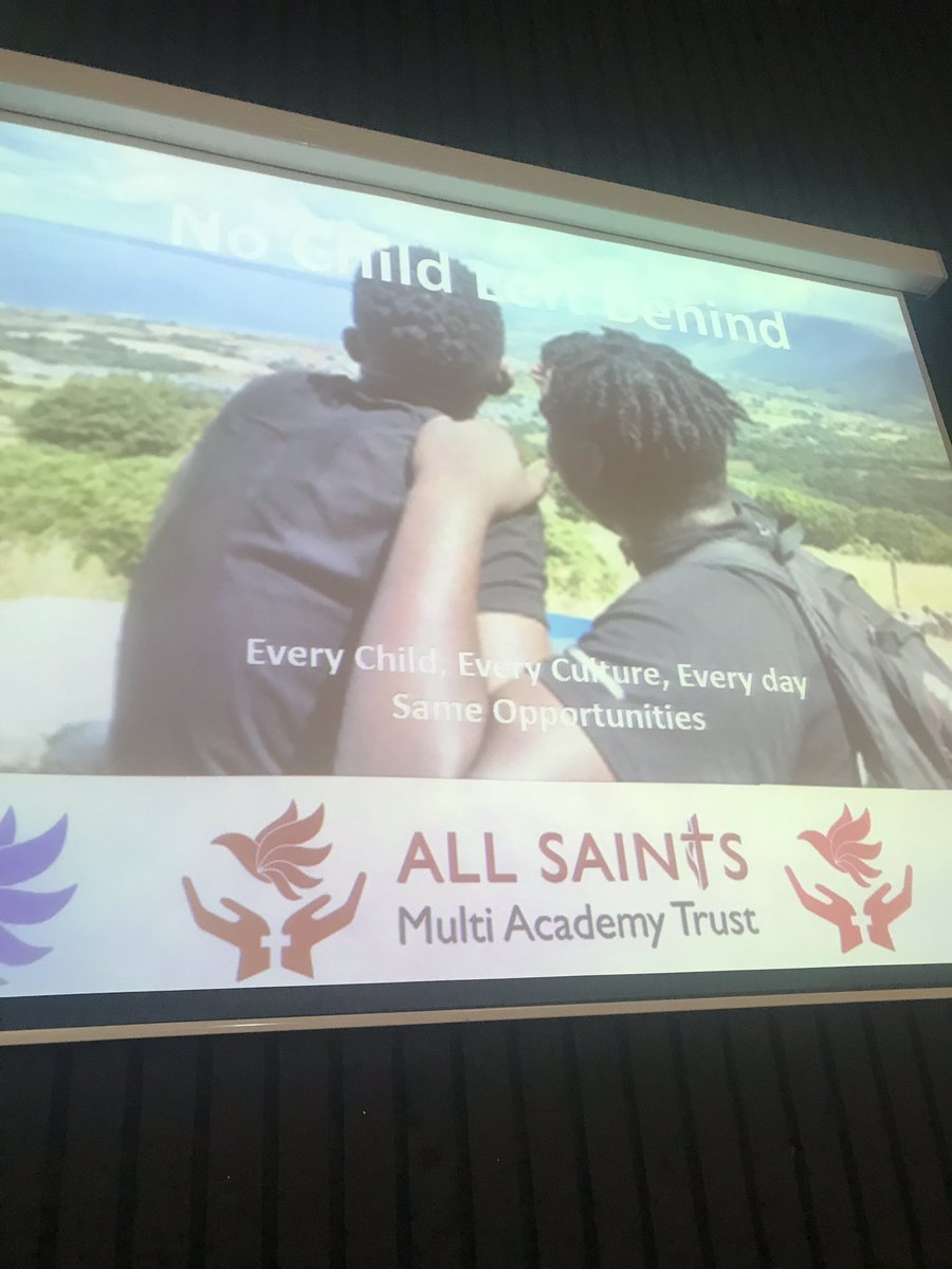 No Child Left Behind -The key message of our Trust inset day begins with inspirational messages from Dave Lancaster and Tracey Greenough. Both communicating our core moral purpose that every child regardless of their prior experiences thrives #Everychild