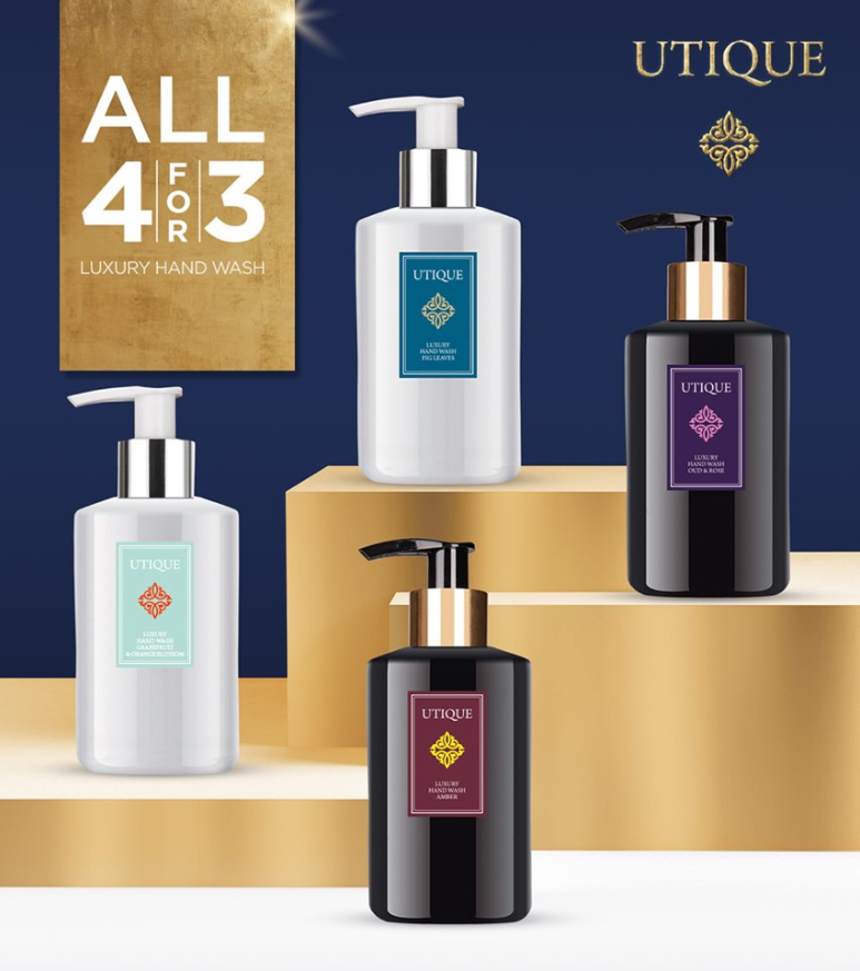 fmworldnolimit's tweet photo. 😍COMPLETE YOUR COLLECTION IN ONE GO❗️
💕Utique Luxury Hand Wash💕
😍SPECIAL SET - ALL 4 FOR THE PRICE OF 3❗️

VELVETY TEXTURE IMBUED WITH PRECIOUS INGREDIENTS 😍

➡️T until Monday, 24th June at 11:59 pm or while stocks last. https://t.co/nDZyasGMRg