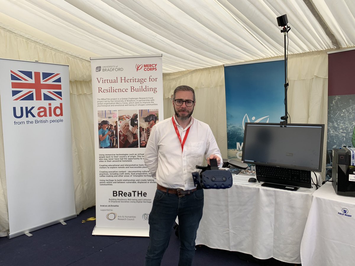 Day 2, Come and say hi and explore VR and it’s use with refugees at RHS brad.ac.uk/Breathe in @ UKGovScotland tent #HighlandShow  #WorldRefugeeDay  @mercycorps_uk @ @UniofBradford @BradArcForensic @AdrianEvans