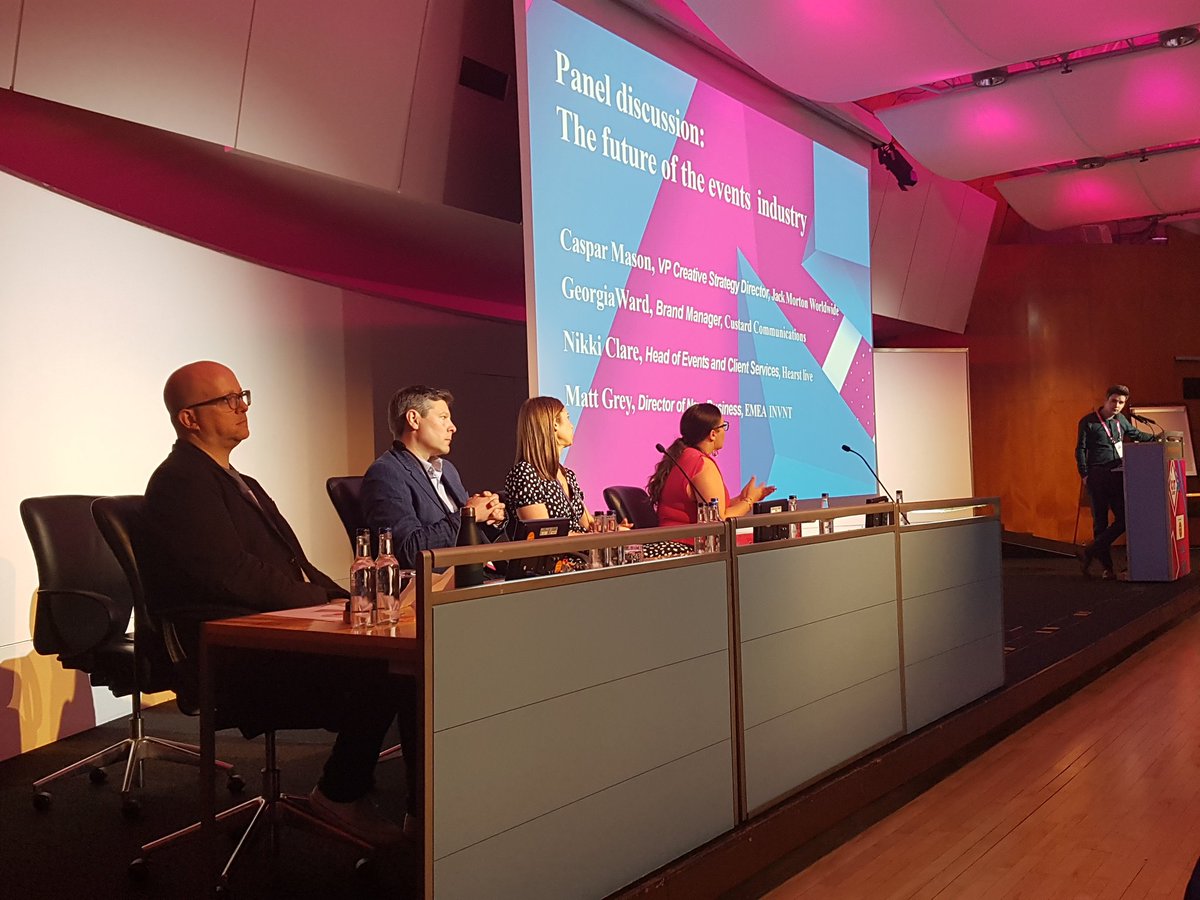 Next up at C&amp;IT Summit is a panel talk on the future of the events industry, with Caspar Mason from Jack Morton, Matt Grey from INVNT, Nikki Clare from Hearst and Georgia Ward from Custard Communications.
#eventprofs #CITLive
