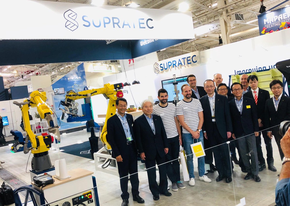 Yesterday, we received an international delegation from our partner <a href="/FANUCFrance/">FANUC France</a> on our booth #Supratec with the presence of Dr. Y. Inaba, Chairman and CEO of FANUC Corporation Japan.
#aerospace #robotics #automation #PAS19 #ParisAirShow