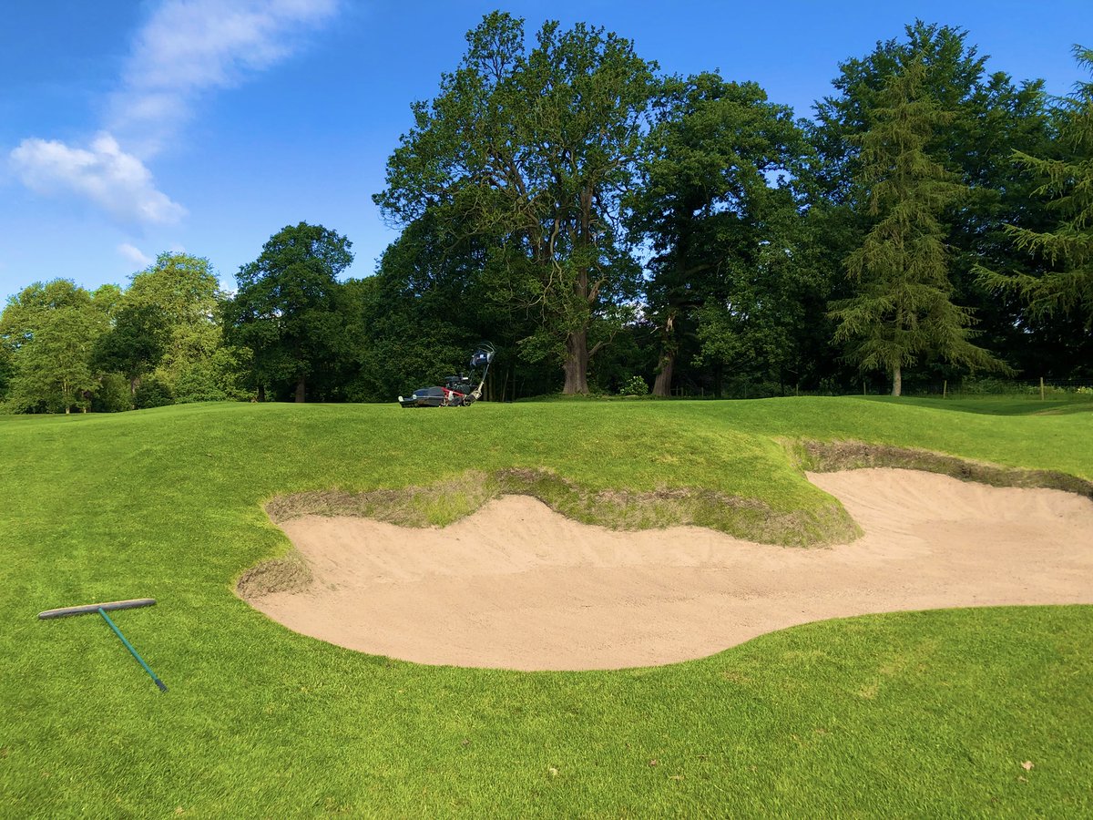 Tomhopewell1's tweet image. Course starting to take shape really nicely for the regional open qualifying, greens looking pure after and handmow and roll this morning @TheOpen #OpenQualifying #courseprep