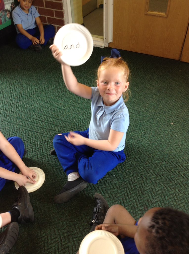 StCuthbertsPri's tweet image. In F2 we&apos;ve been playing pass the plates and learning our teddy bear words #F2 #funtolearn