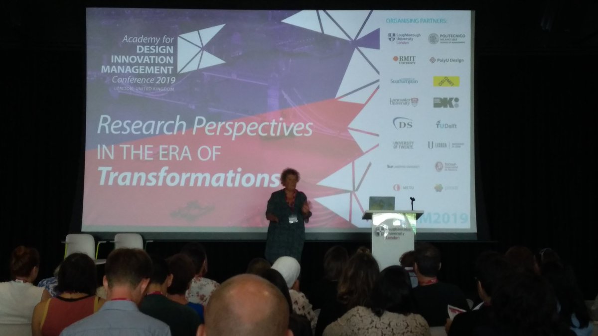 NOW: Design Management theorist, 
Prof Alison Rieple, begins her critical review as part of her keynote.
#ADIM2019 <a href="/Plexalcity/">Plexal</a>
