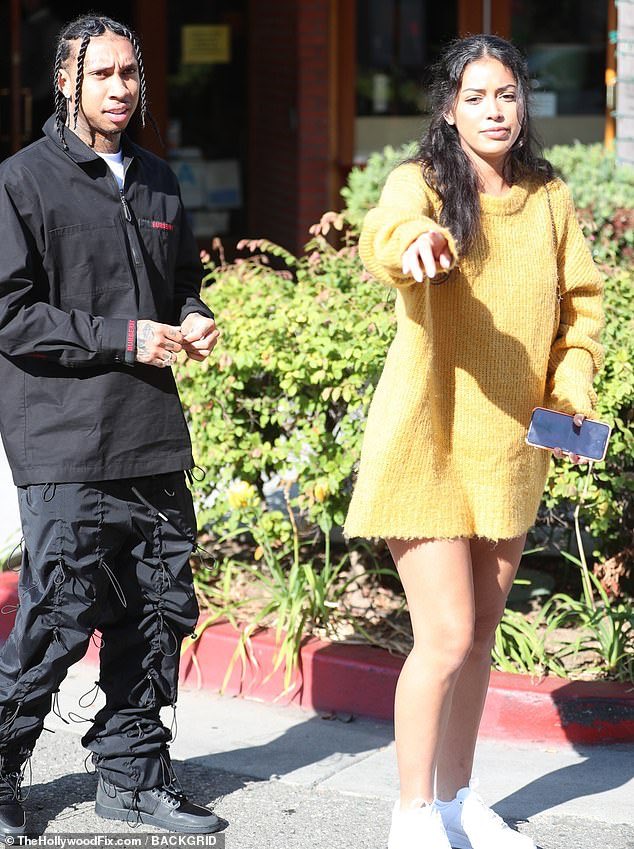 Tyga and Spanish model Cindy Kimberly had dinner together in Beverly Hills....