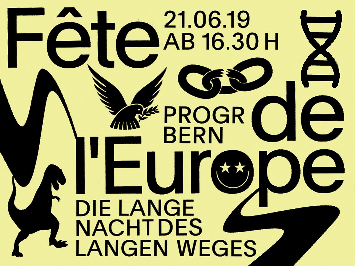 Mittsommer! 20 Jahre #Bilaterale I! Zwei gute Gründe für eine Feier, wie wir finden. Darum: Willkommen zur Fête de l‘Europe, heute ab 16:30 im PROGR in #Bern, mit <a href="/operationlibero/">Operation Libero</a>, <a href="/foraus/">foraus</a>, sga, stark+vernetzt und vielen spannenden Gästen! fete-europe.ch