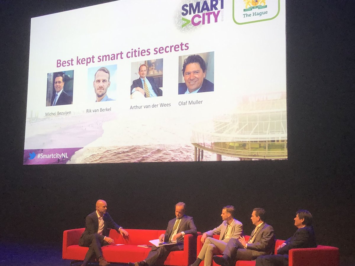 <a href="/SmartcityNL/">Smart City Next</a> panel today with 2nd <a href="/UnitedSmartCity/">United Cities</a> #municipality <a href="/Gem_Rijswijk/">Gemeente Rijswijk</a> mayor <a href="/MichelBezuijen/">Burgemeester Michel Bezuijen</a> #instituteforfutureofliving co-founder Arthur van der Wees,  #USC program member <a href="/olafmuller01/">Olaf Müller</a> Gerard de Leede of jheronimus academy, and @RikvBerkel fmw-cwm
