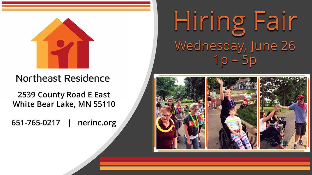 Join our team of amazing #caregivers! <a href="/NEResidence/">Northeast Residence</a> is #hiring people with a passion for helping others. Are you our next #rockstar? #nonprofit #jobs #dsp <a href="/VHEDC/">VHEDC</a> <a href="/BethelU/">Bethel University</a> <a href="/StPaulCollege/">Saint Paul College</a> <a href="/CenturyCollege/">Century College</a> <a href="/Rasmussen/">Rasmussen University</a> <a href="/AnokaTech/">AnokaTech</a> <a href="/WBLCAREERCENTER/">WBL CAREER CENTER</a> <a href="/NERNatashaHR/">NERNatashaHR</a> <a href="/NERBrettPD/">NERBrettPD</a> <a href="/NERLinQA/">NERLinQA</a>