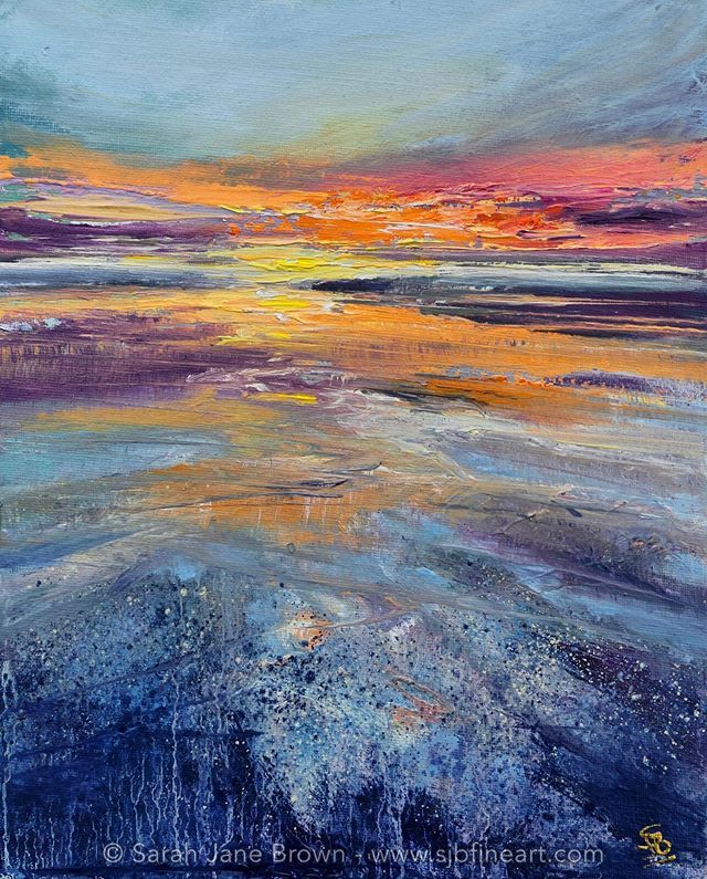 sjbfineart's tweet photo. This little beach-scape is currently in the window of Etcetera Gallery in St.Davids. 😊 ‘It never fails’ | oil on canvas board | 24x30cm ⠀
⠀
#inthewindow #gallerywindow #stdavids #pembrokeshire #sunsetpainting #beachscape #seascape #welshart #marinear… https://t.co/JxCR5Qrl9h https://t.co/zc4eIwcRK7