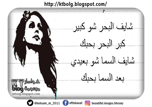 شايف البحر شو كبير كبر البحر بحبك شايف السما شو بعيدي بعد السما بحبك