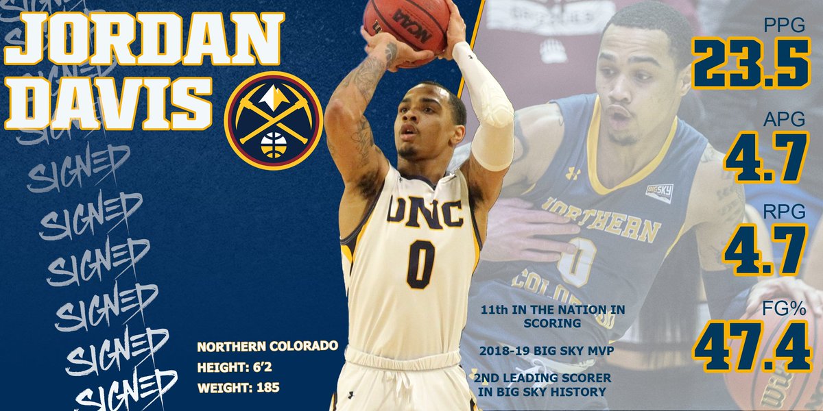 UNC_BearsMBB's tweet image. The @nuggets got themselves one heck of a scorer when they signed Jordan Davis (@UNCJD0) make sure you check out the @NBASummerLeague to see who he will dunk on next. 
Congrats JD! 👏👏👏

#GoUNCBears #BigSkyMBB #BearsAtTheNextLevel